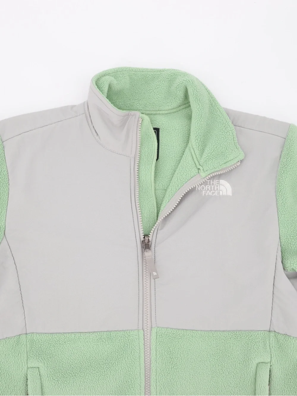 The North Face Large Youth Girls Denali Fleece Jacket Green Pre-Owned